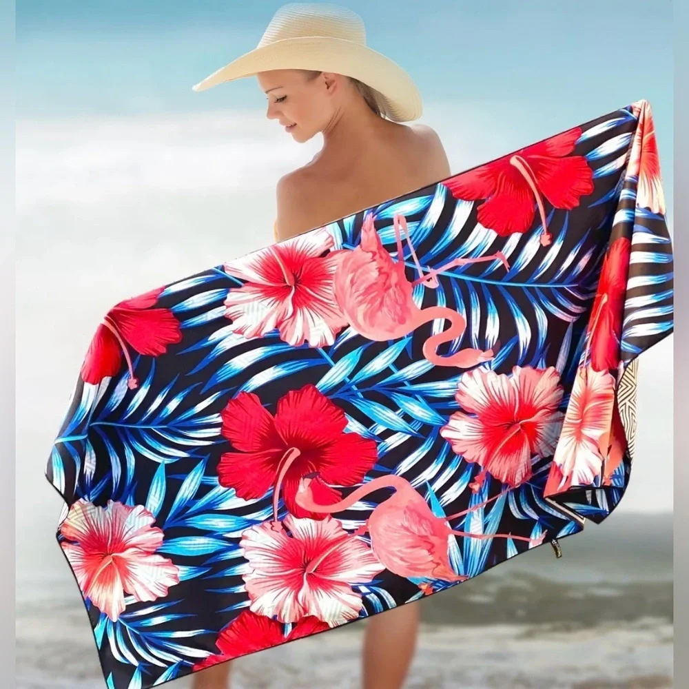 Elite Trend® Beach Towel - Flamingo (78x35 inches)